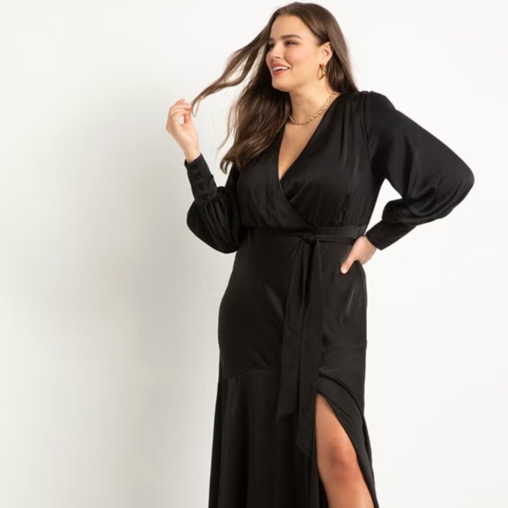 Eloquii Satin Maxi Dress